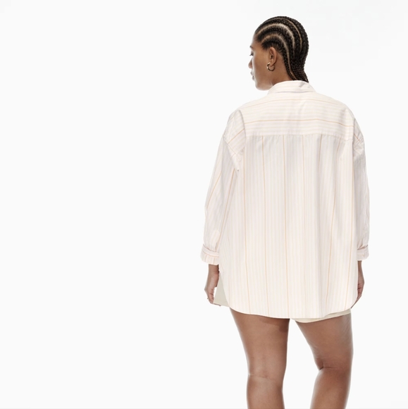 Wilfred Free Relaxed stripe button down Sz L - Picture 2 of 9